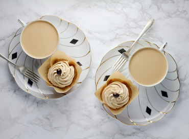 afternoon tea tea cups and cake