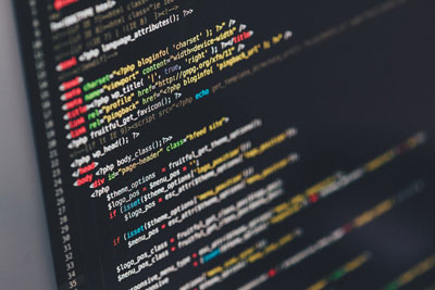 computer screen with code