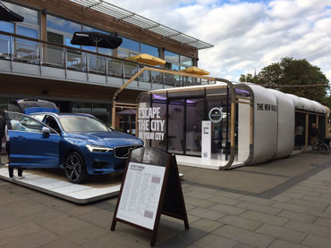 Volvo Escape The City tour stand