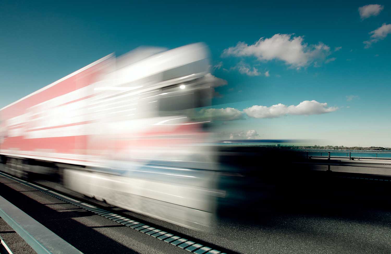 Lorry moving at high speed